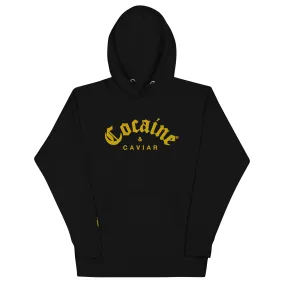 GOLD  EMBROIDERY COCAINE & CAVIAR HOODIE