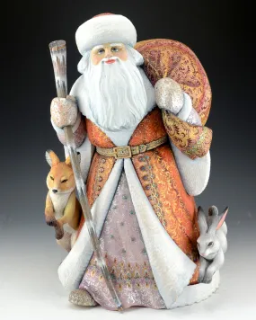 Good King Wenceslas Russian Santa with fox and Rabbit