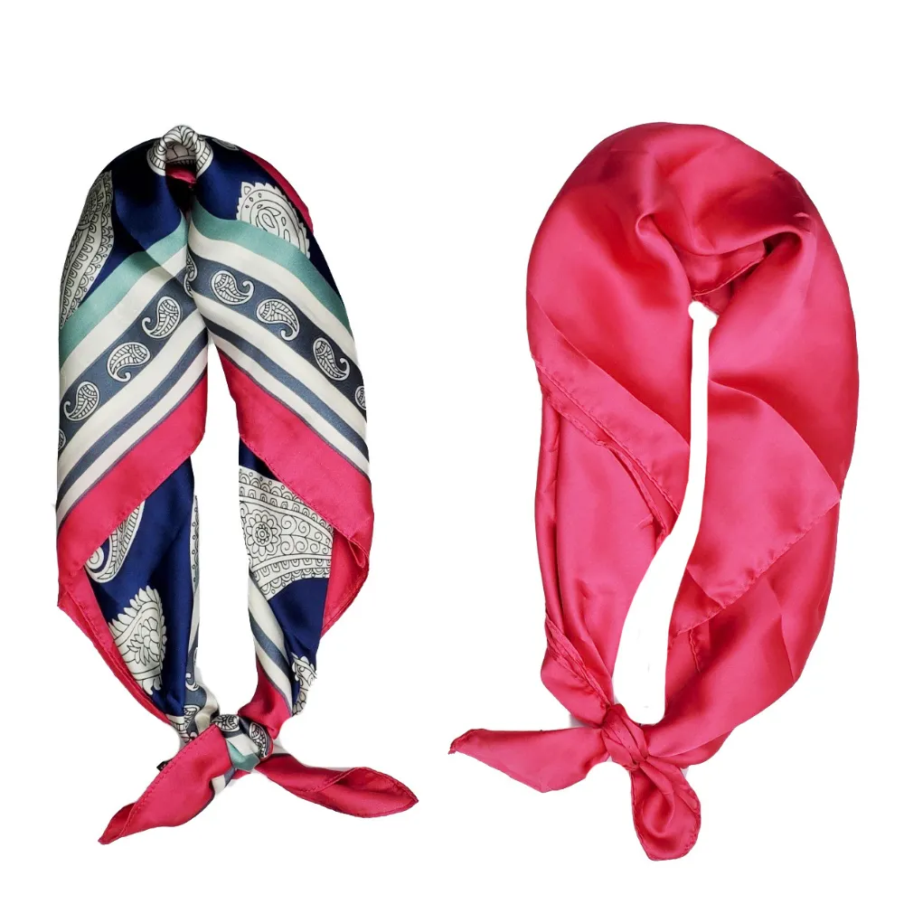 Headscarves Set of 2: Hot Pink   Paisley