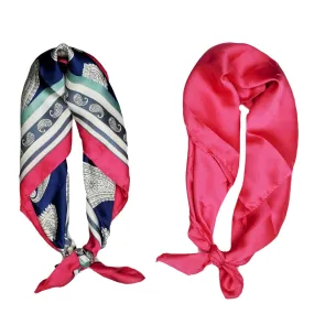 Headscarves Set of 2: Hot Pink   Paisley