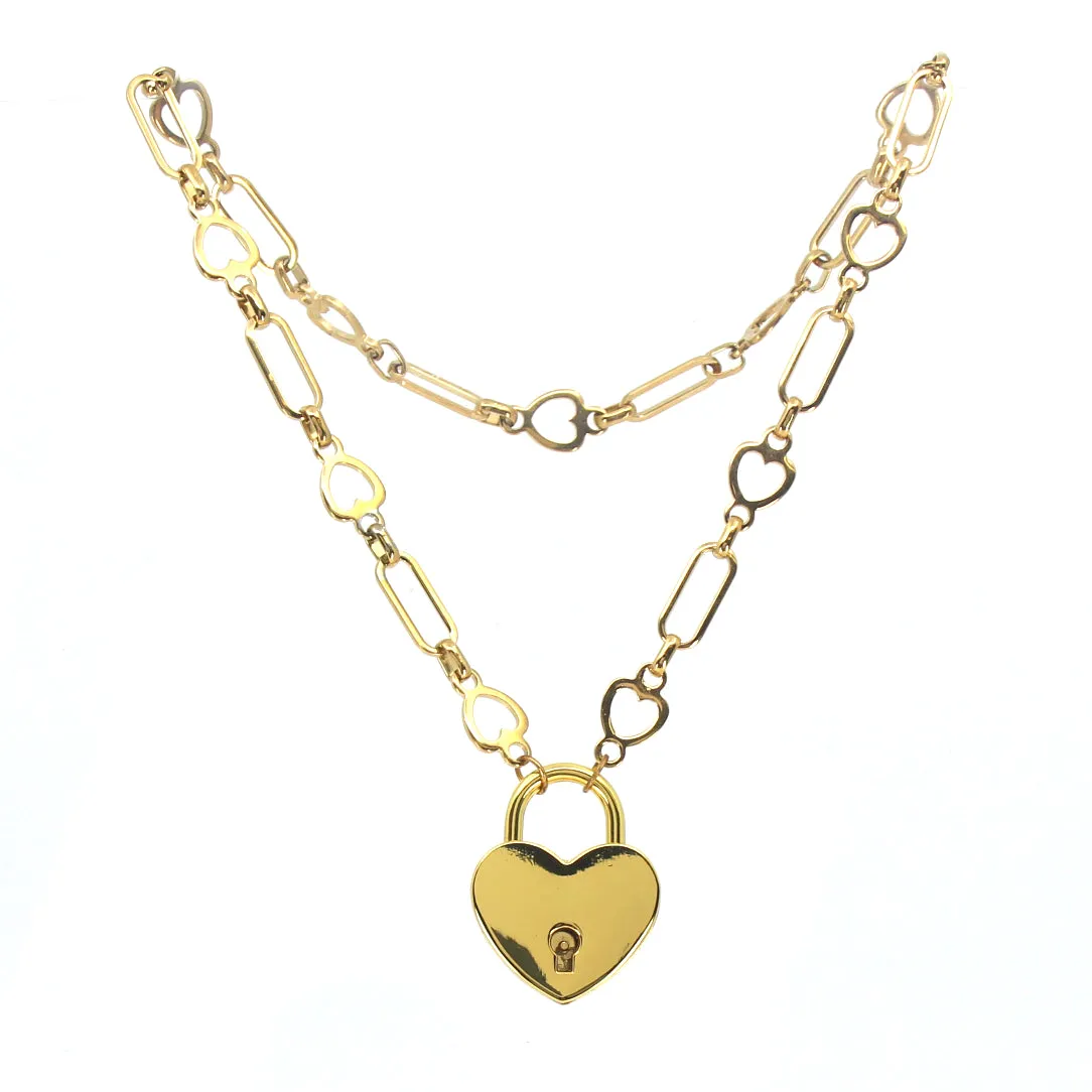 Heart Chain Day Collar - Stainless Steel