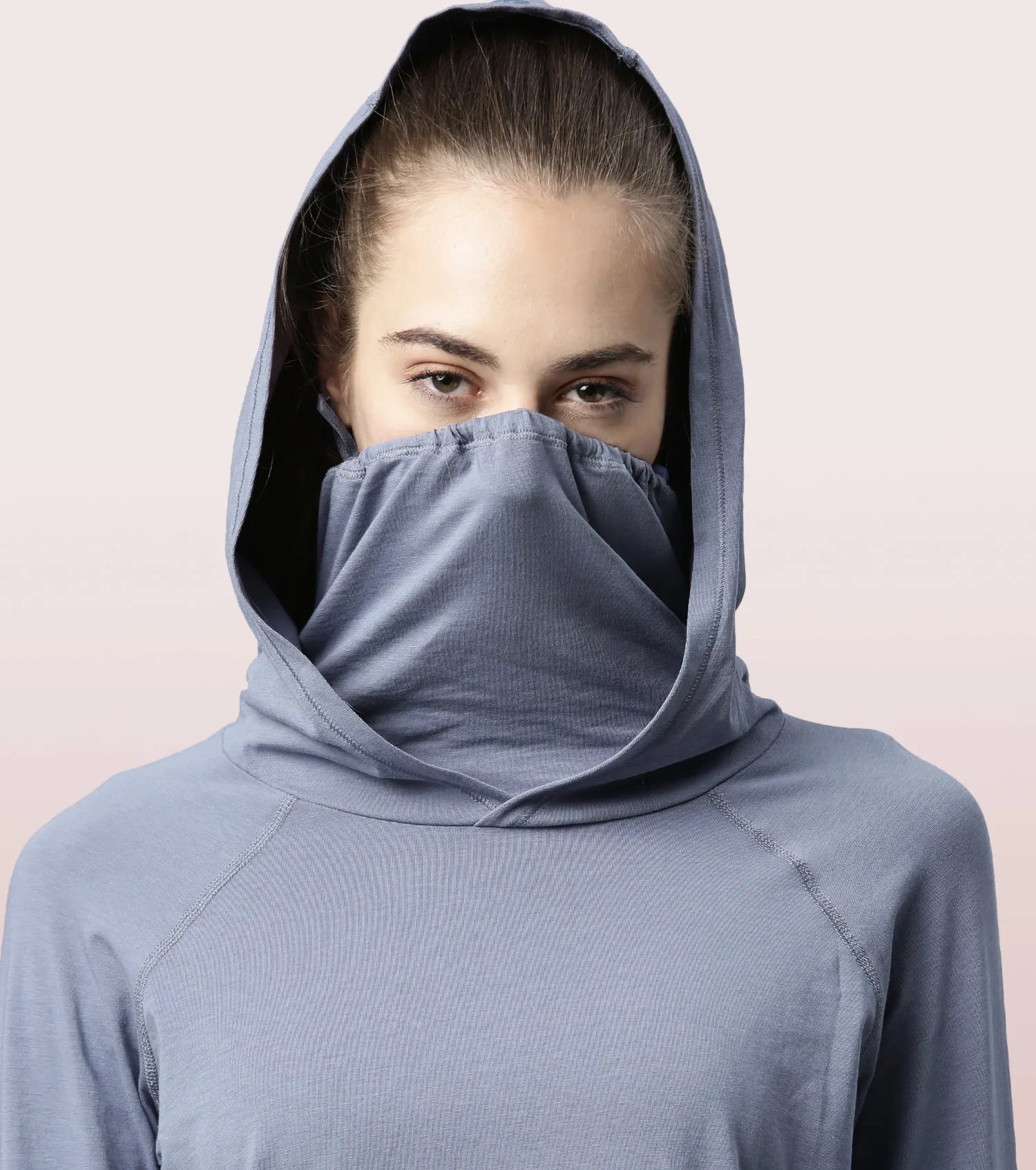 Hooded Mask Tee|Dry Fit Cotton Tee With Hood & Mask