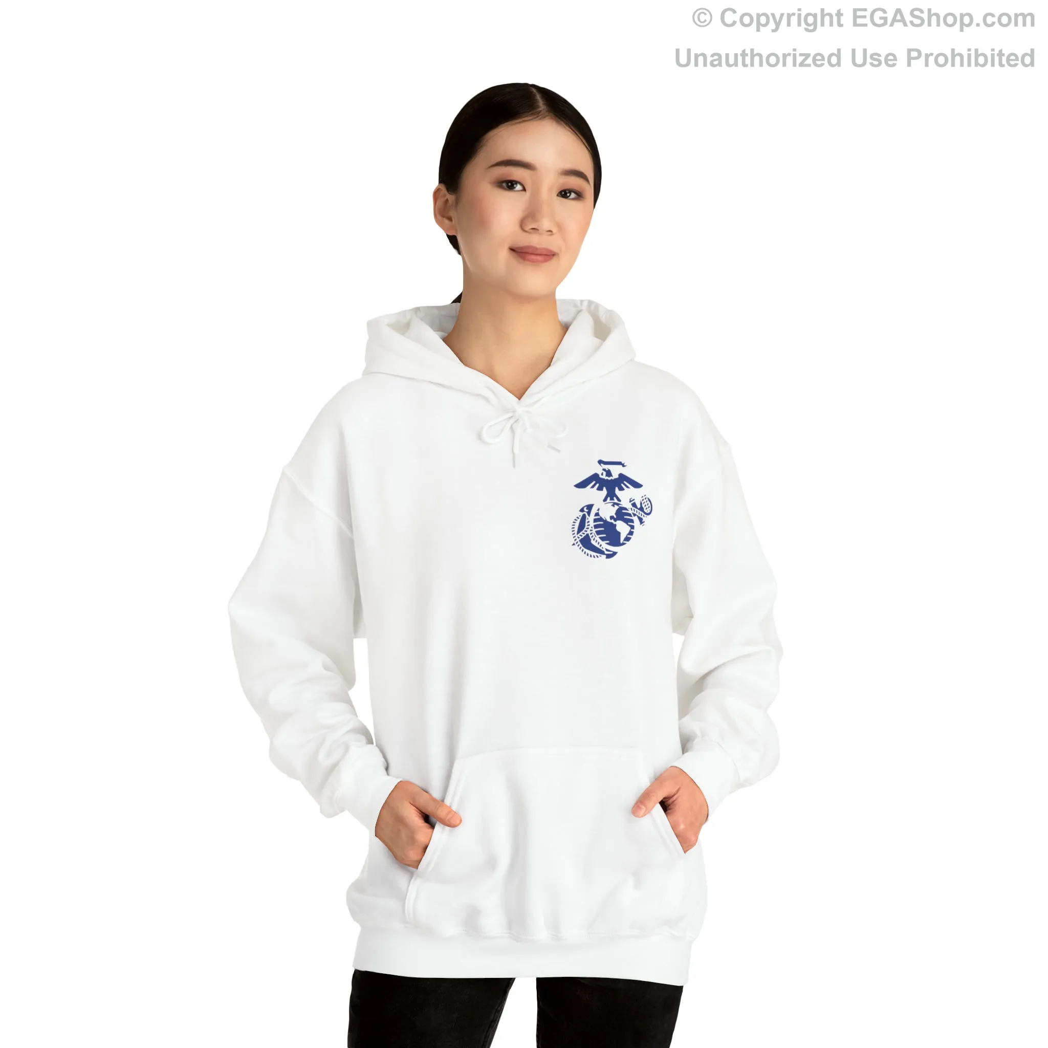 Hoodie: India Co. MCRD Parris Island (3rd Battalion Crest on BACK)