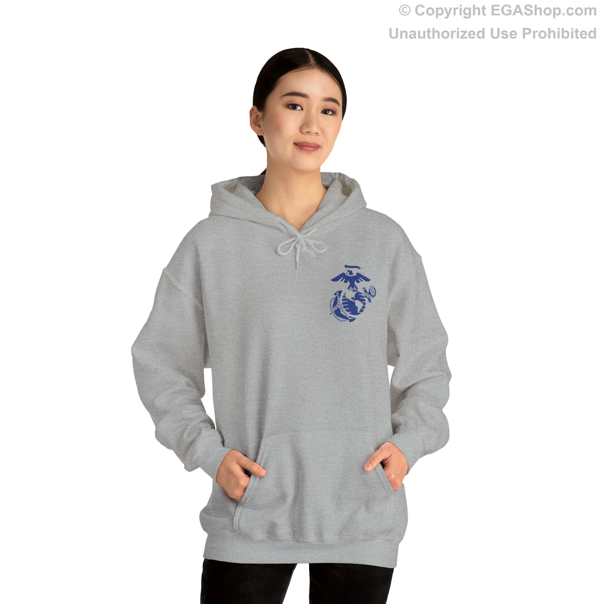 Hoodie: Kilo Co. MCRD Parris Island (3rd Battalion Crest on BACK)