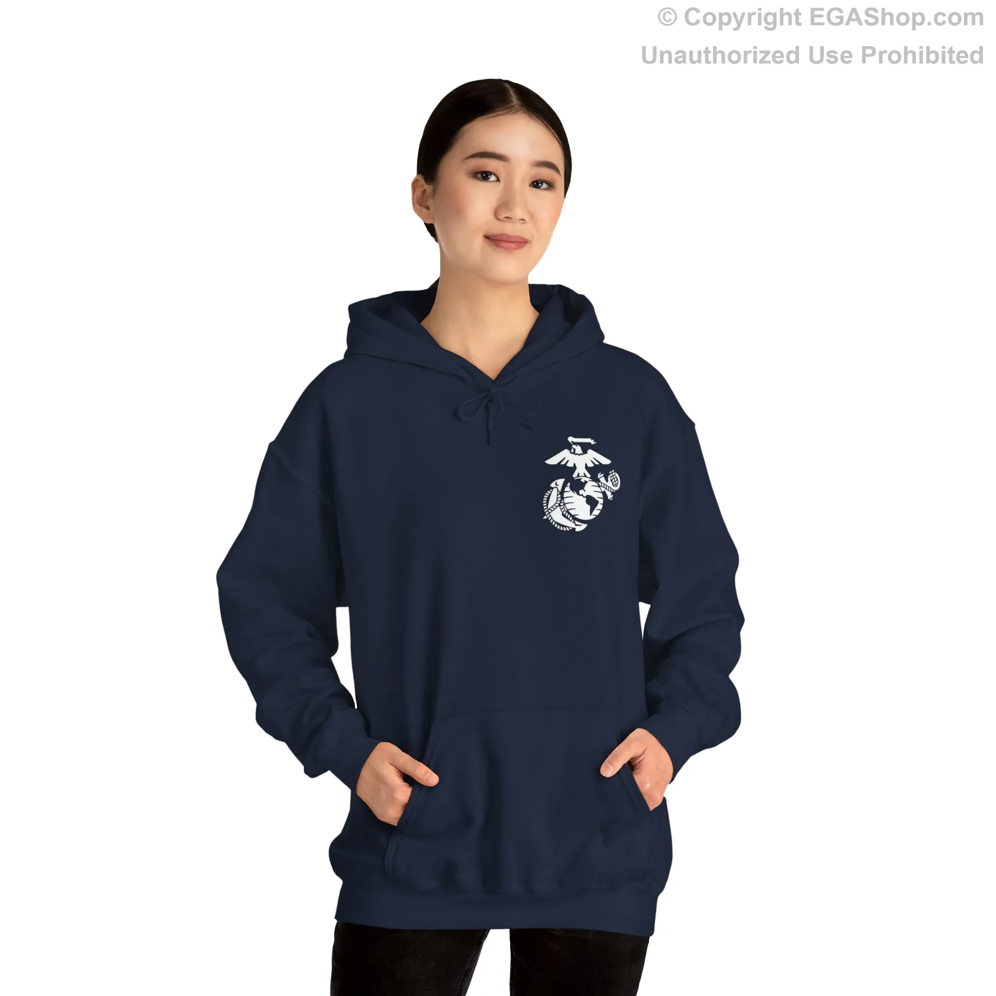 Hoodie: Kilo Co. MCRD Parris Island (3rd Battalion Crest on BACK)