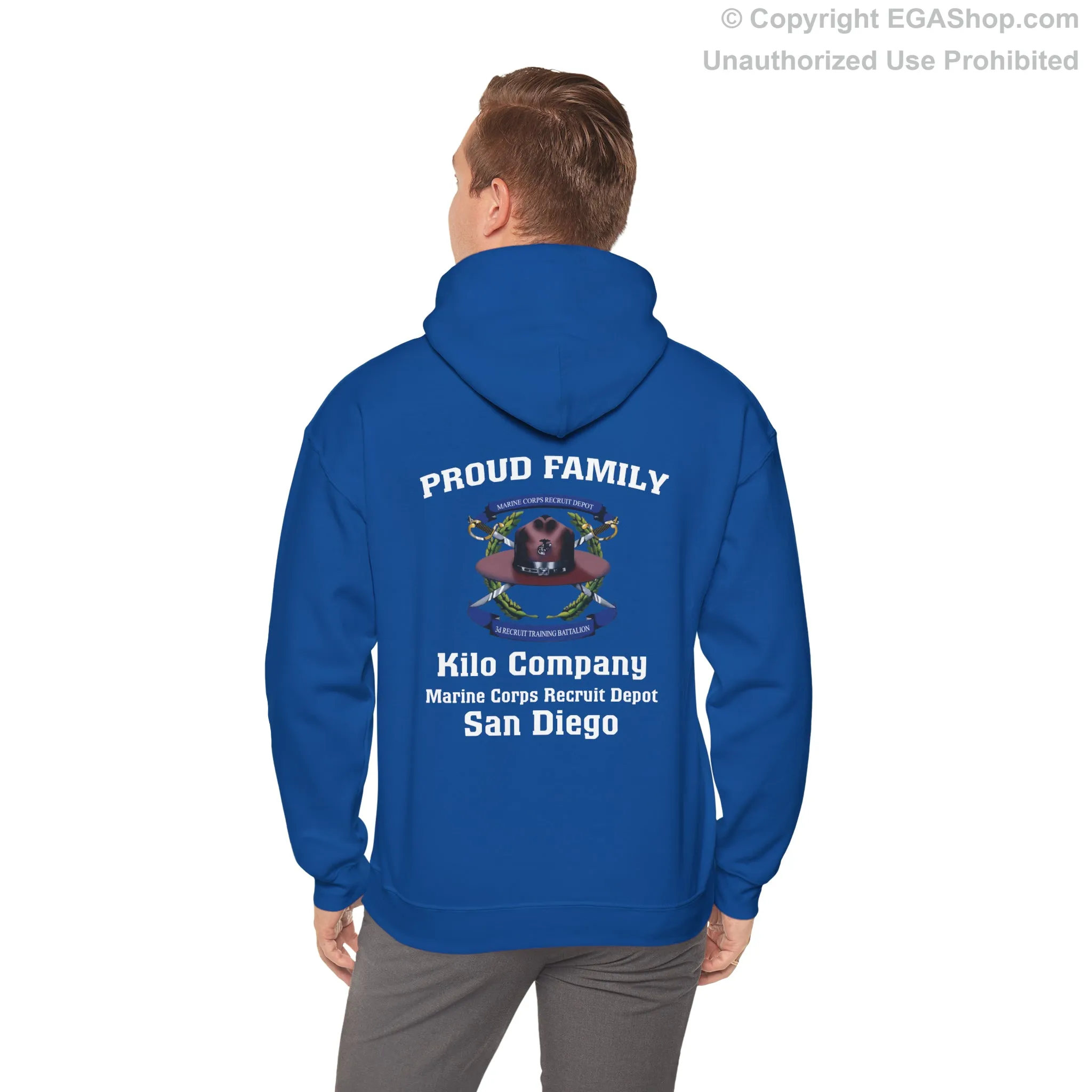 Hoodie: Kilo Co. MCRD San Diego (3rd Battalion Crest on BACK)