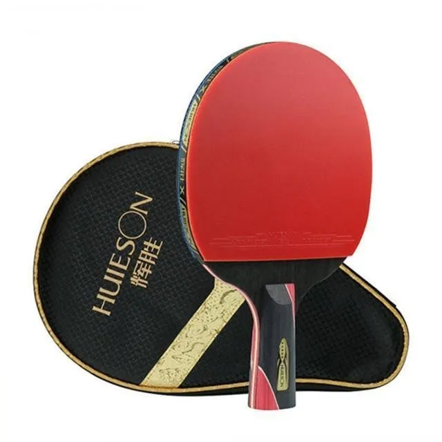 Huieson 5 Star Carbon Fibre Table Tennis Bat   Case