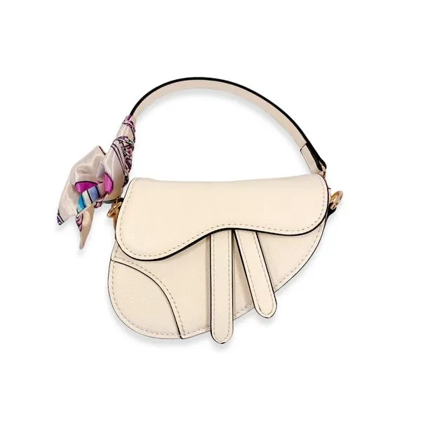 Ivory Saddle Purse