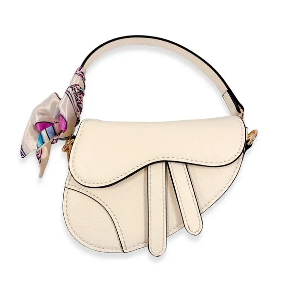 Ivory Saddle Purse