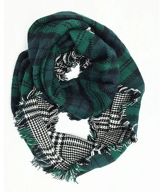 JC010807 Plaid Infinity Scarf