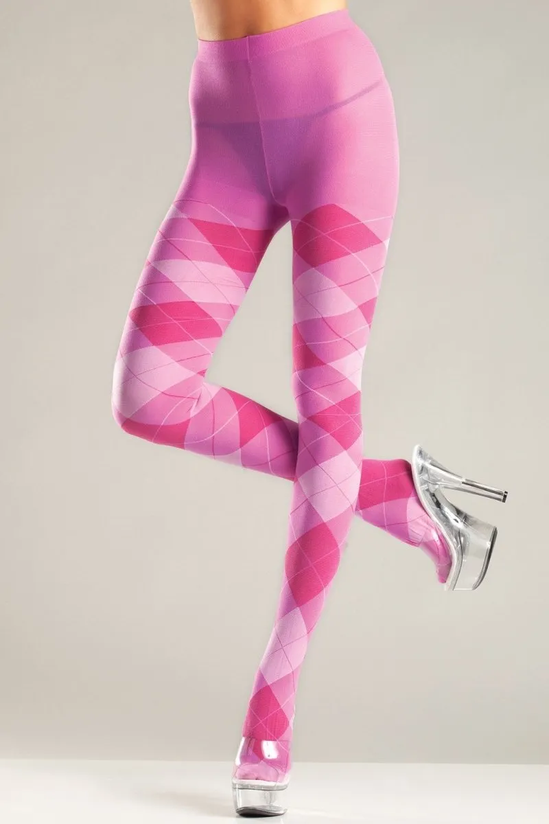 K Argyle Pantyhose Pink