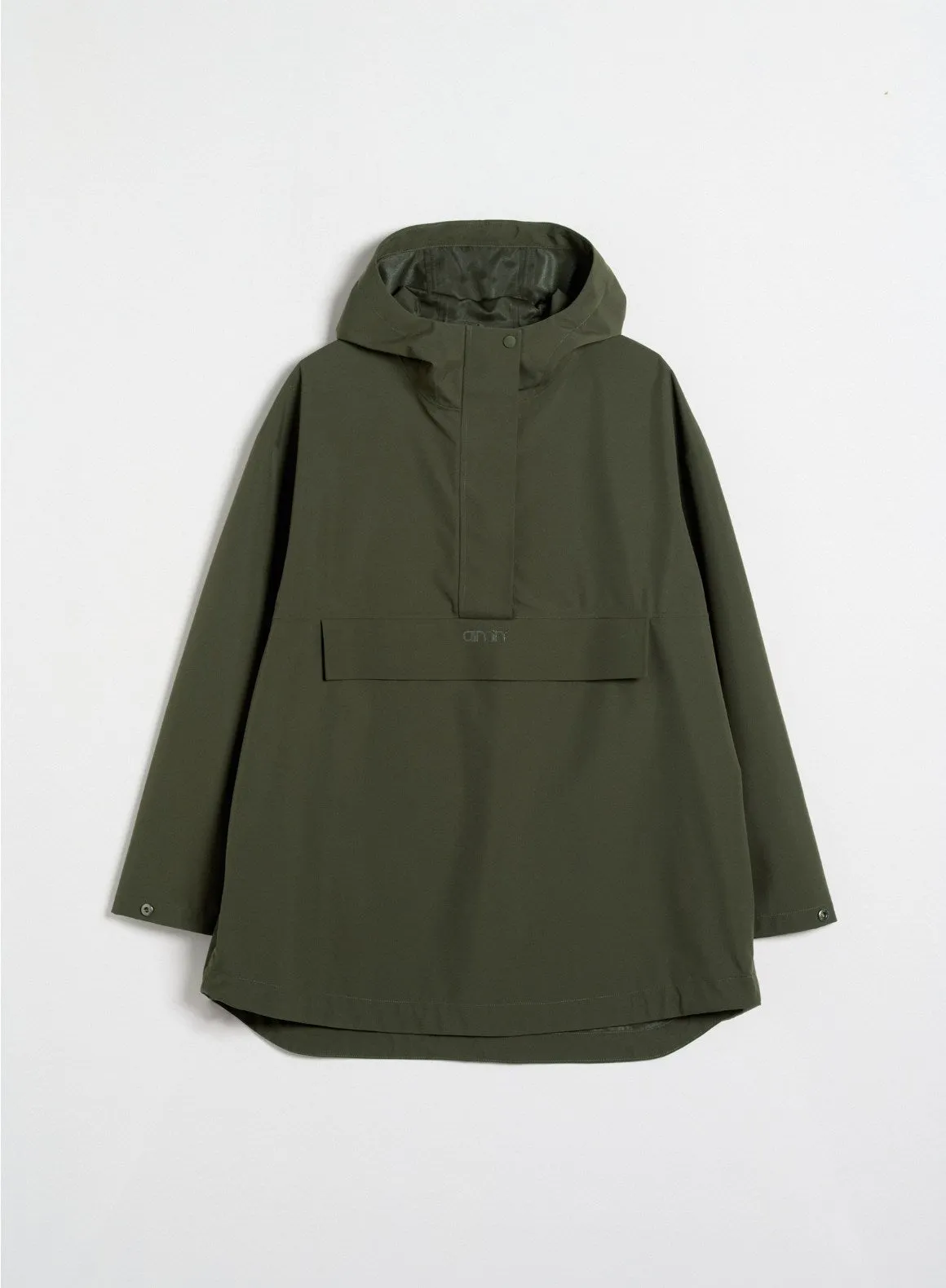 Khaki Waterproof Oversized Anorak