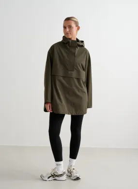 Khaki Waterproof Oversized Anorak