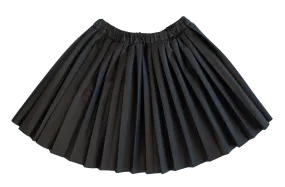 KIPP BLACK LEATHER PLEATED SKIRT