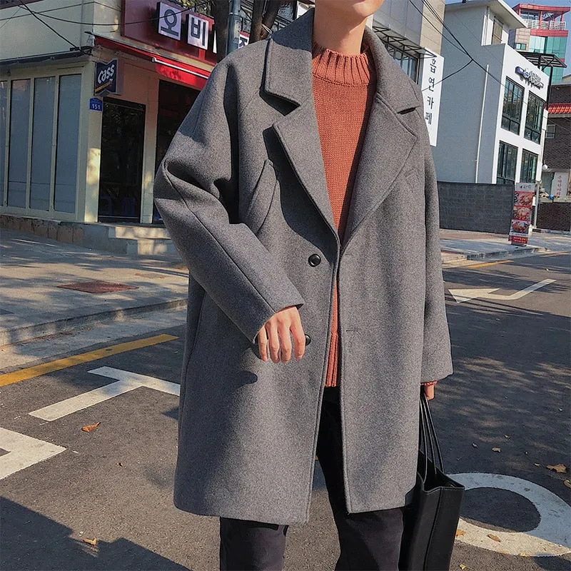 [Korean Style] Josh Loose Woolen Coat