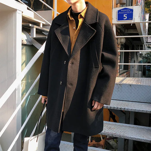 [Korean Style] Josh Loose Woolen Coat