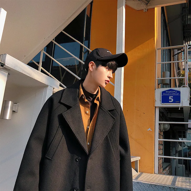 [Korean Style] Josh Loose Woolen Coat