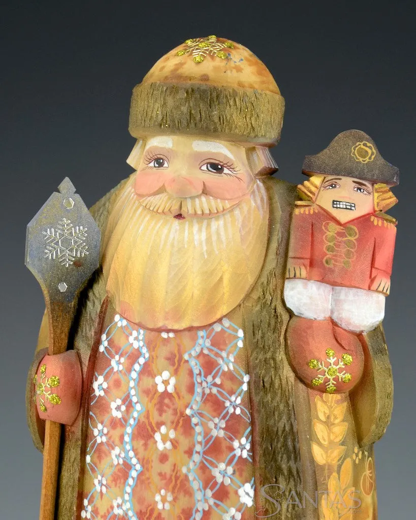 Leaf Series Russian Santa with Nutcracker