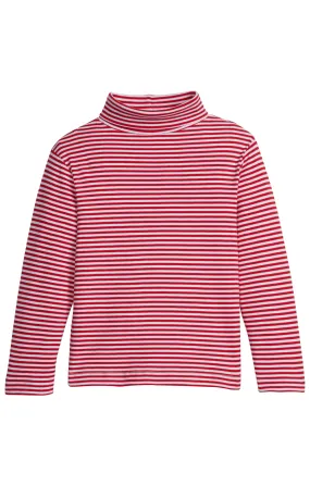 Little English Striped Turtleneck Red 5107