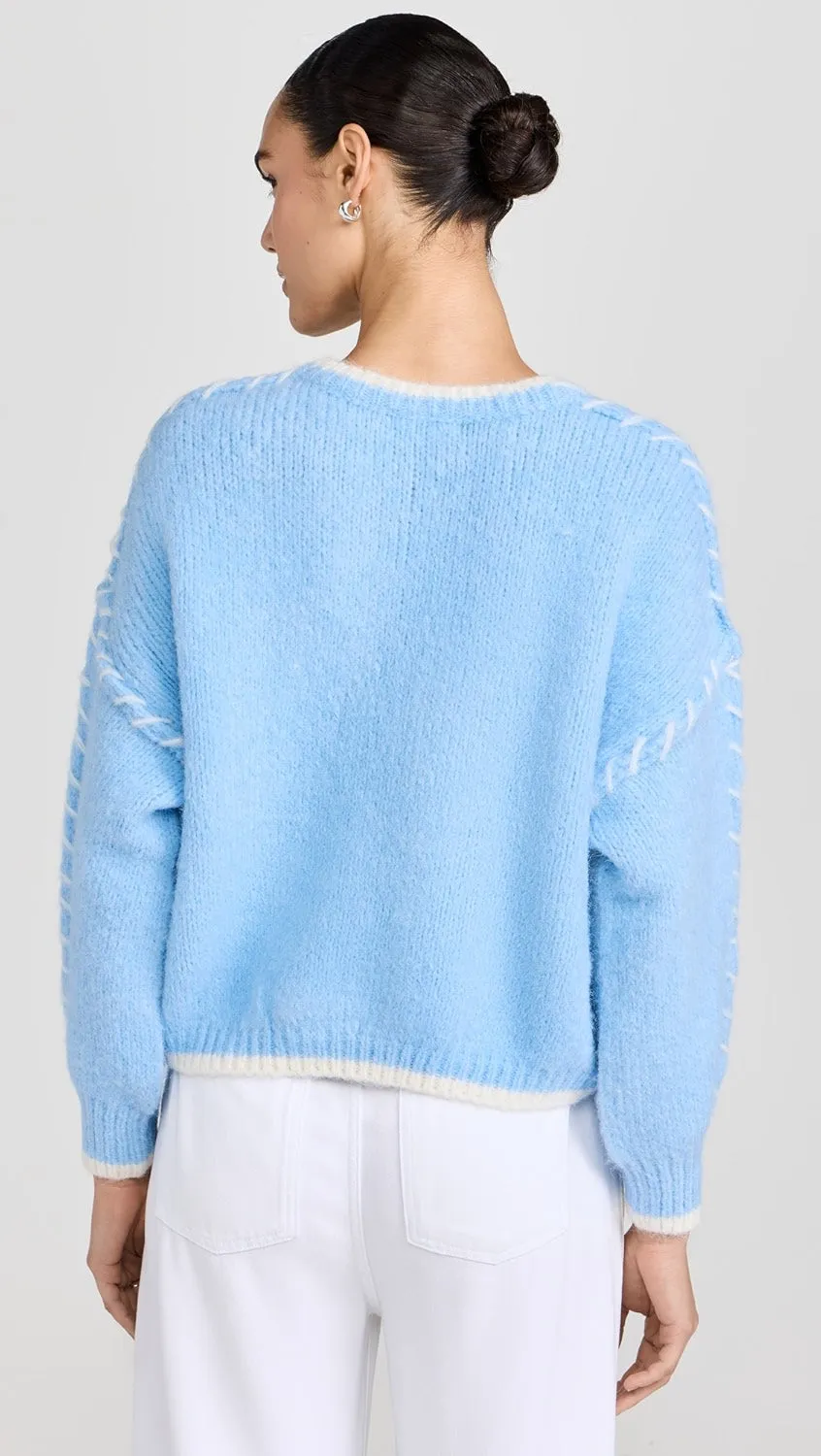 Little Lies Everly Sweater in Baby Blue