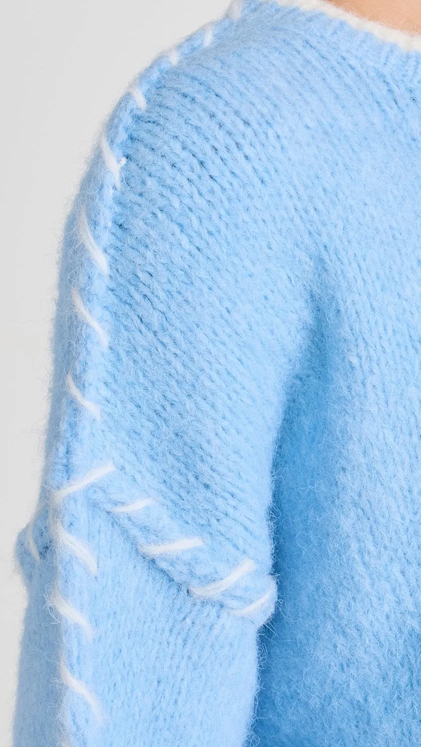 Little Lies Everly Sweater in Baby Blue