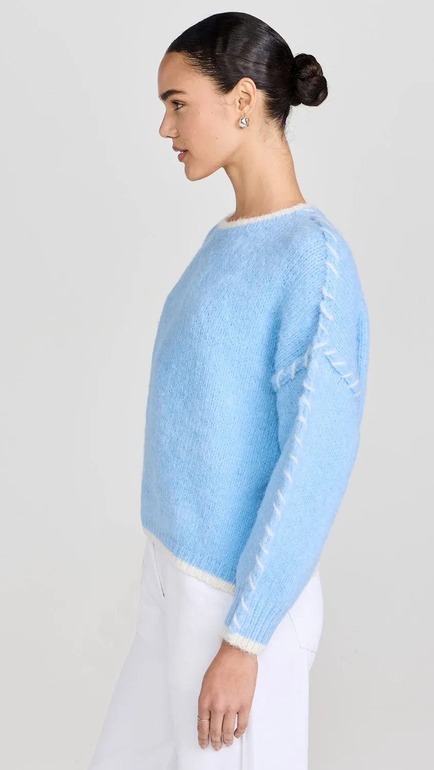 Little Lies Everly Sweater in Baby Blue