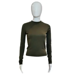 Long Sleeve Mock Neck Top | Olive