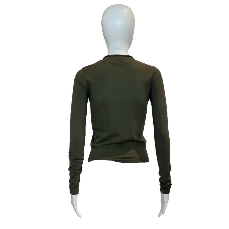 Long Sleeve Mock Neck Top | Olive