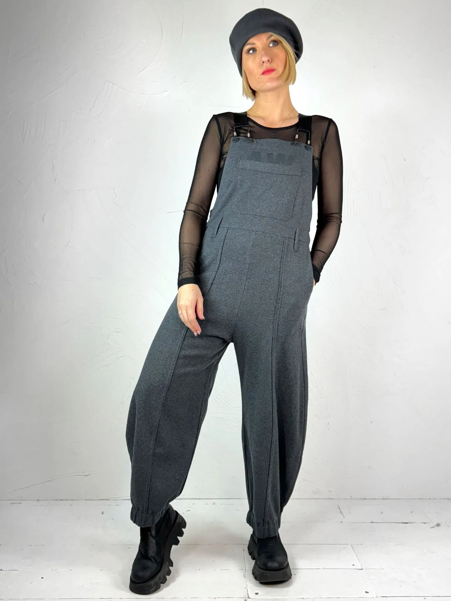 Lurdes Bergada Fleece Dungarees 490 - 2 Colours