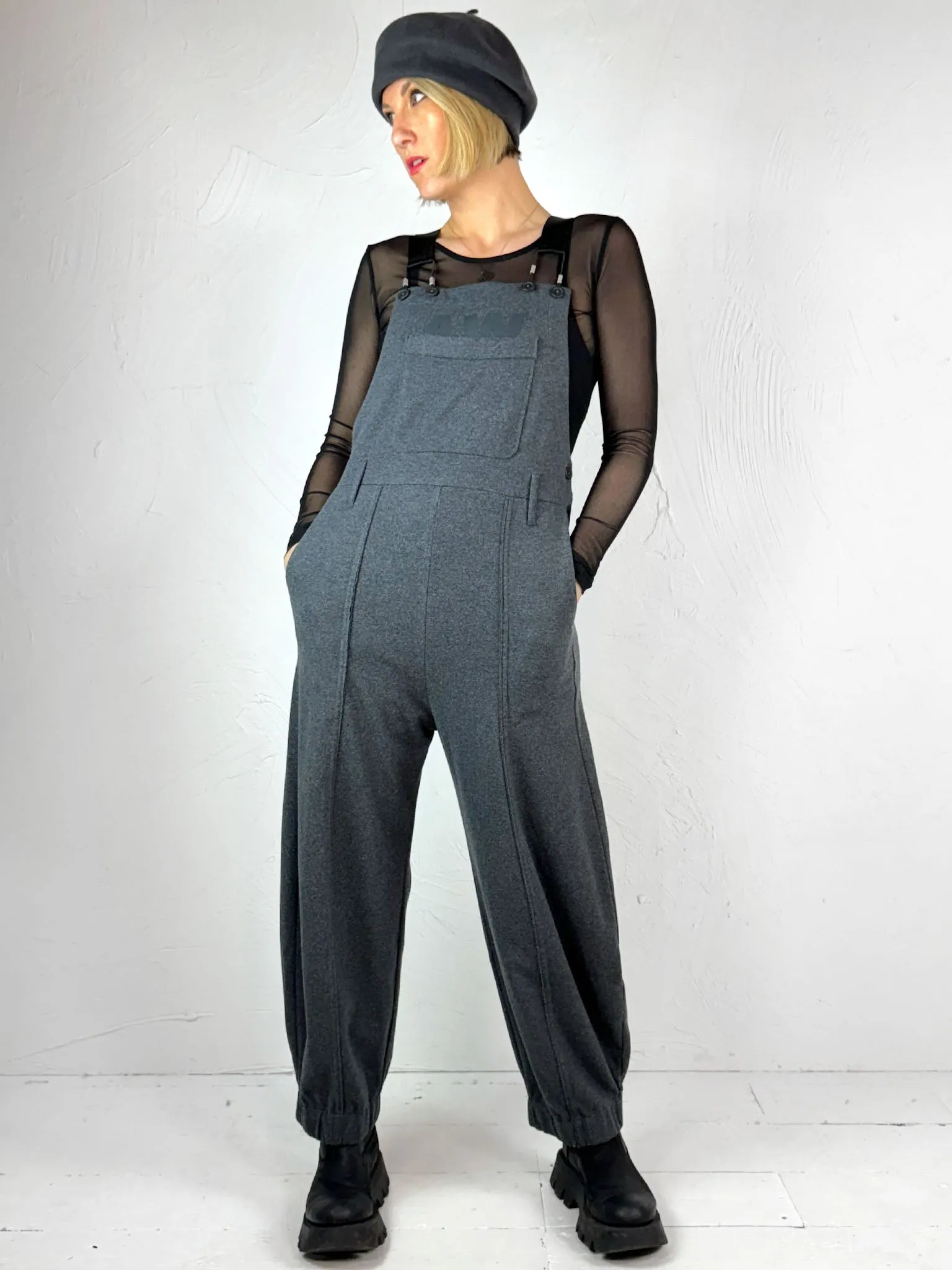 Lurdes Bergada Fleece Dungarees 490 - 2 Colours