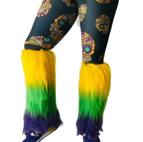 Mardi Gras Furry Leg Warmers (Adults or Kids)