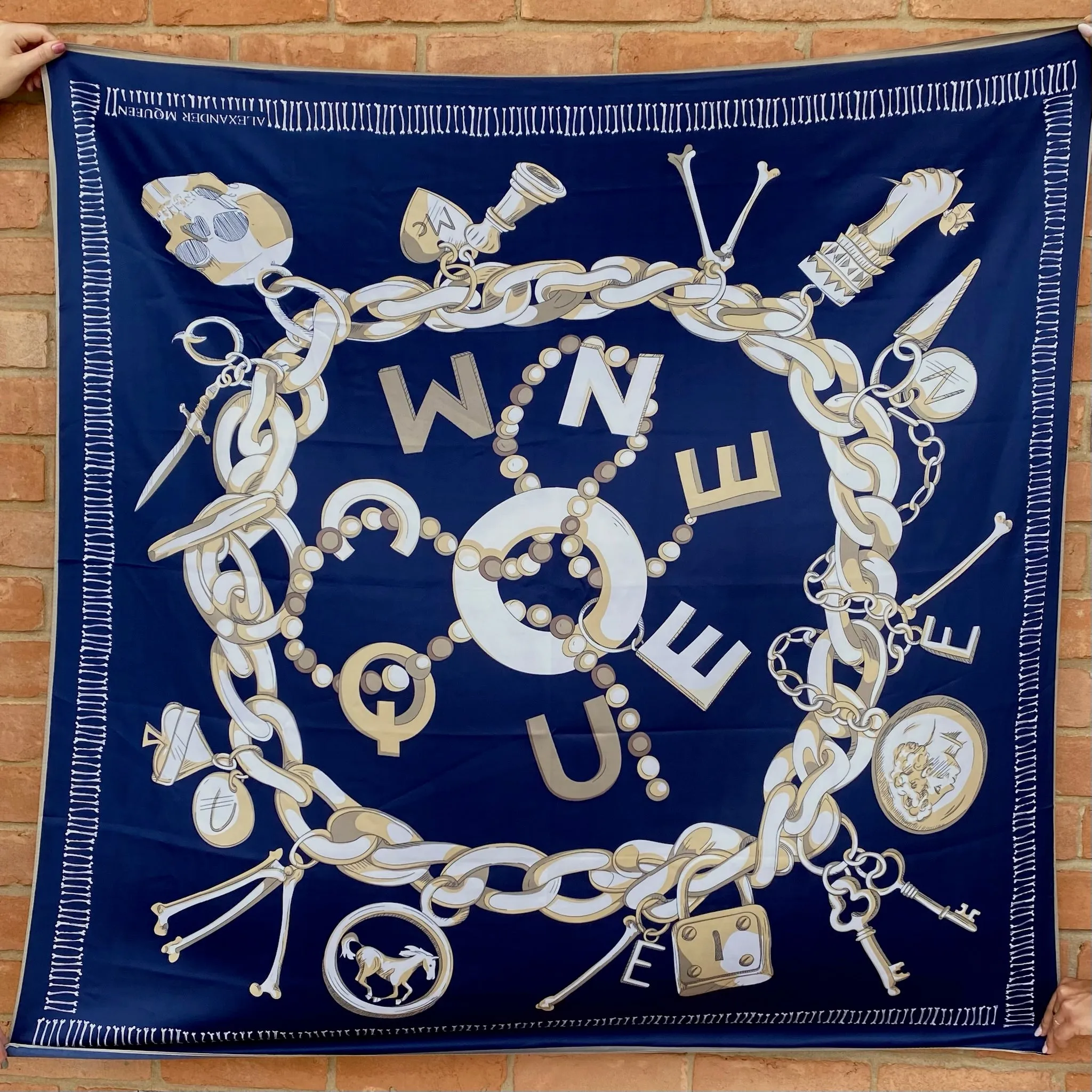 McQueen Scarf- Navy