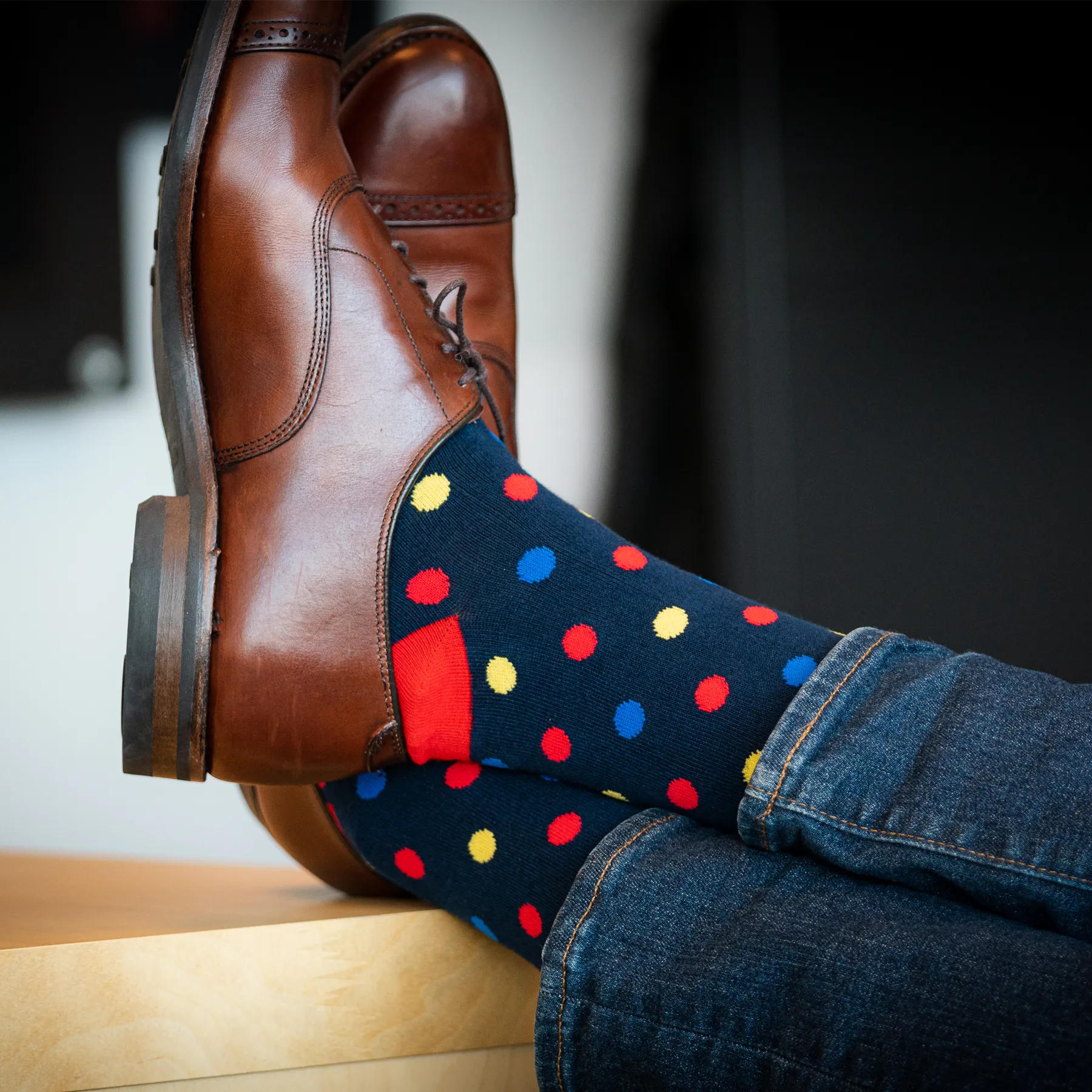 Men's Dots Dress Socks