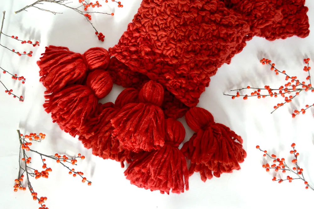 Mistletoe Tassel Scarf