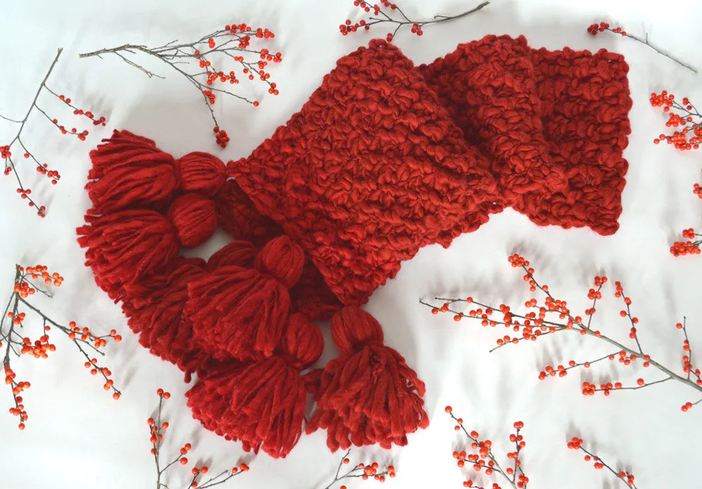 Mistletoe Tassel Scarf