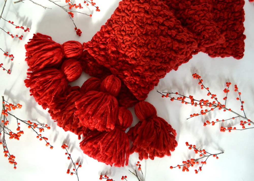 Mistletoe Tassel Scarf