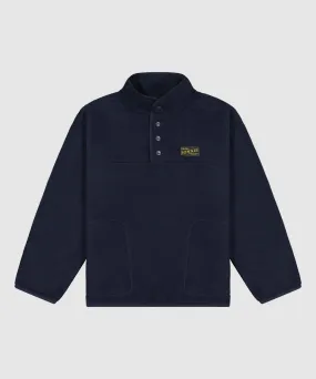 Monty Quarter Dome Fleece - Deep Blue