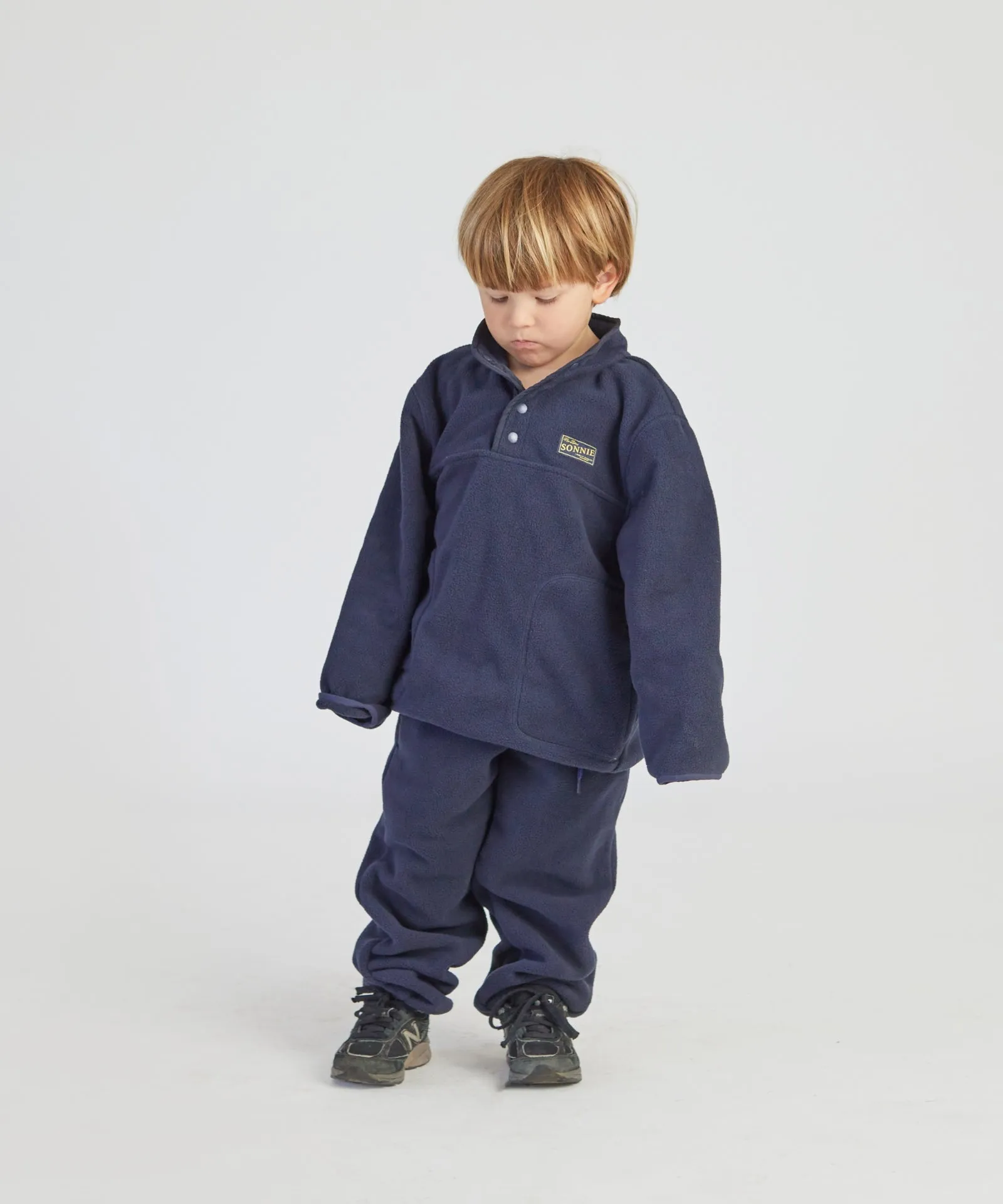 Monty Quarter Dome Fleece - Deep Blue