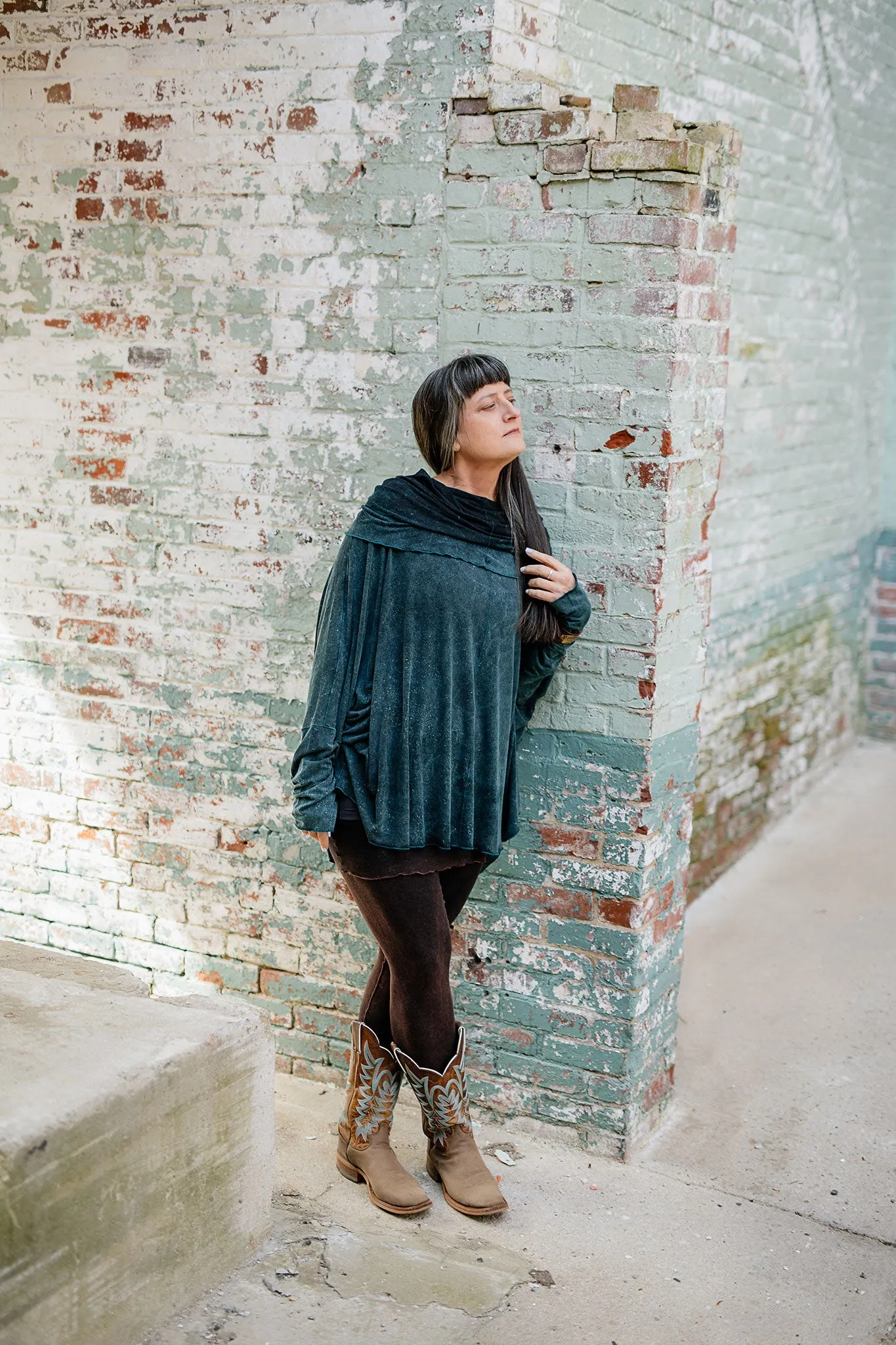 MOUNTAIN cowl neck tunic