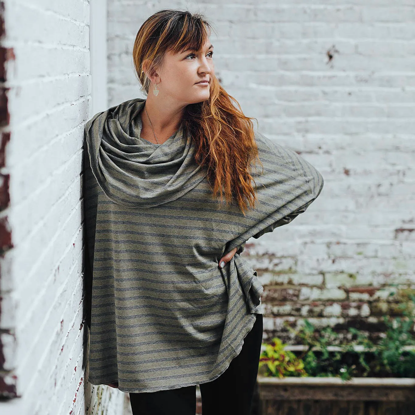 MOUNTAIN cowl neck tunic