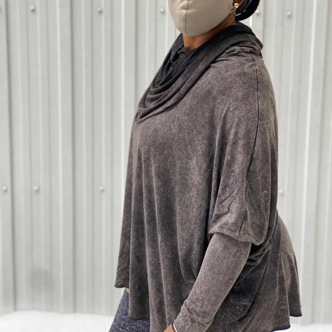 MOUNTAIN cowl neck tunic