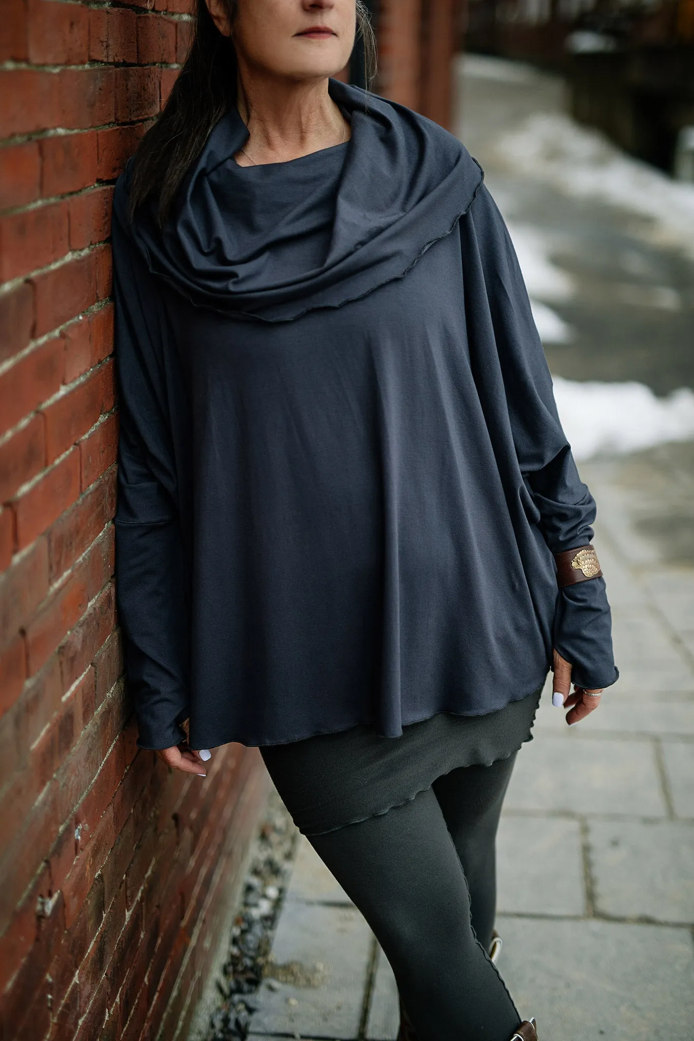 MOUNTAIN cowl neck tunic