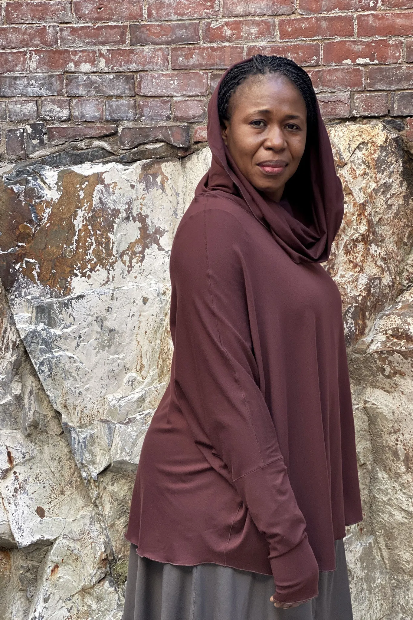 MOUNTAIN cowl neck tunic