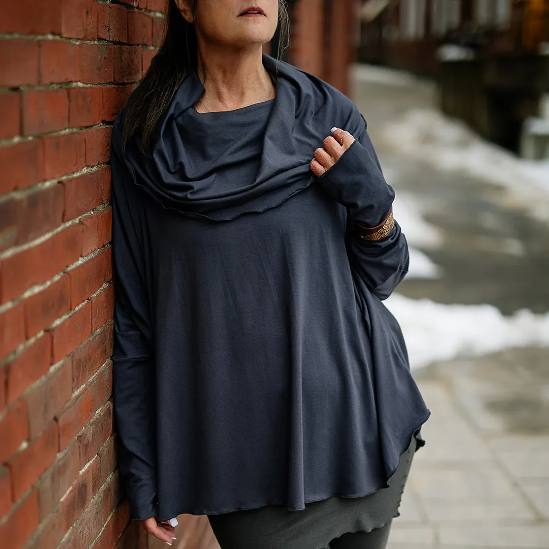 MOUNTAIN cowl neck tunic