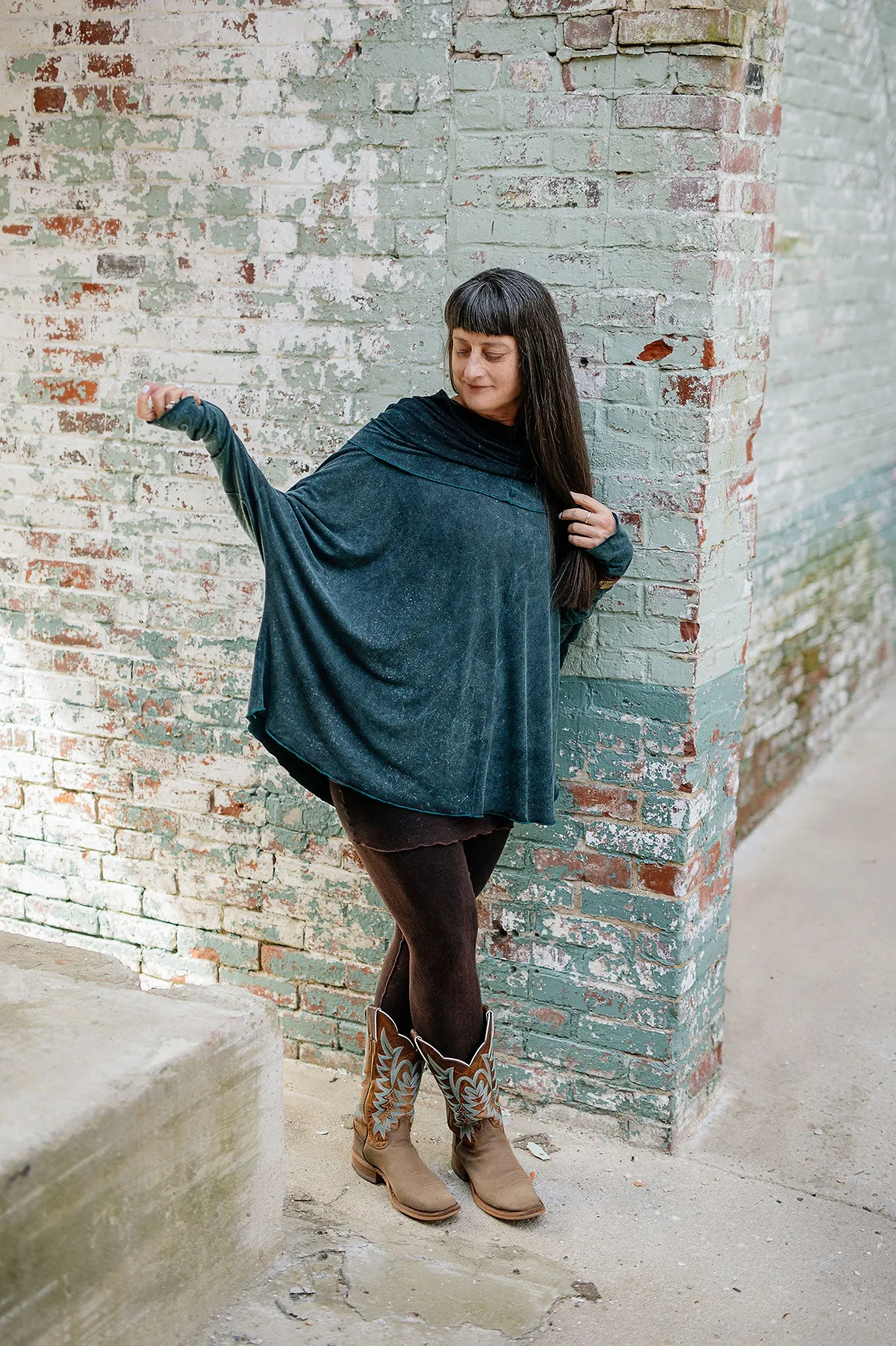 MOUNTAIN cowl neck tunic