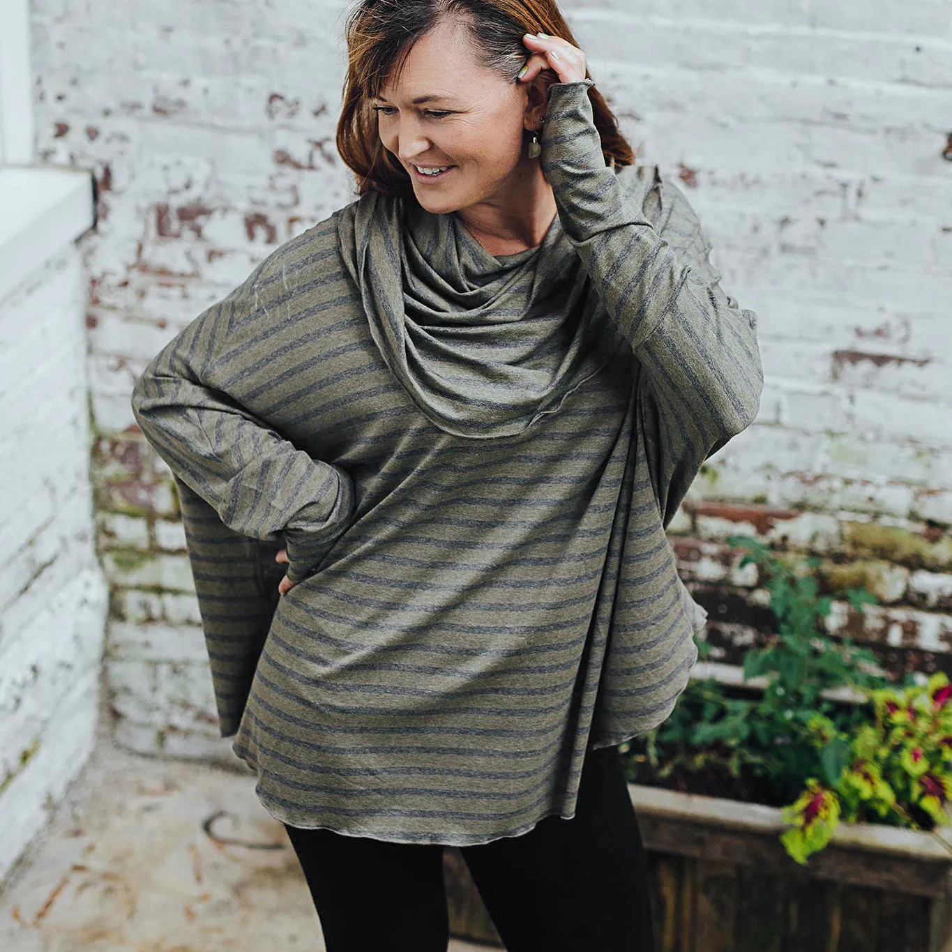 MOUNTAIN cowl neck tunic