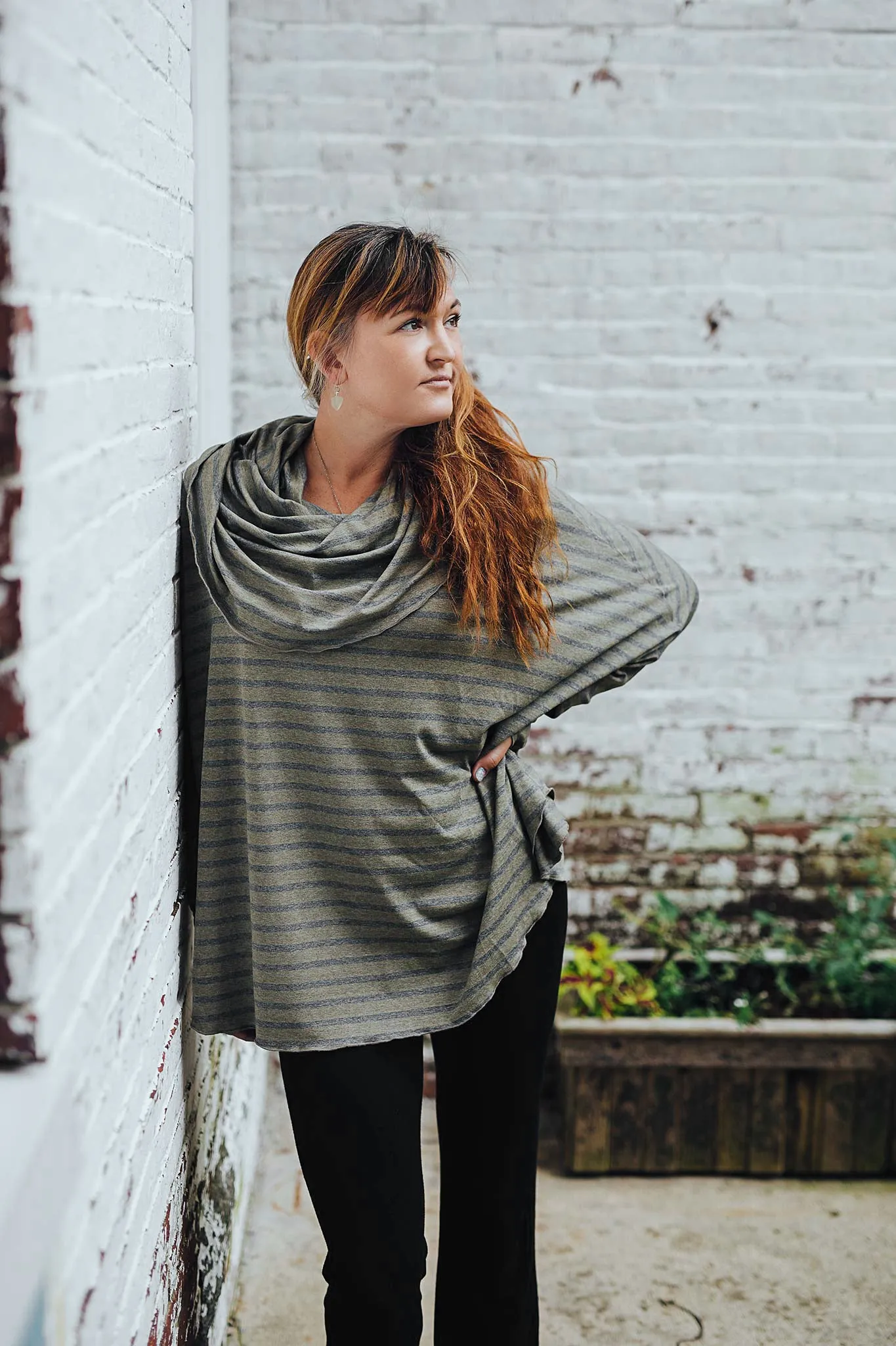 MOUNTAIN cowl neck tunic