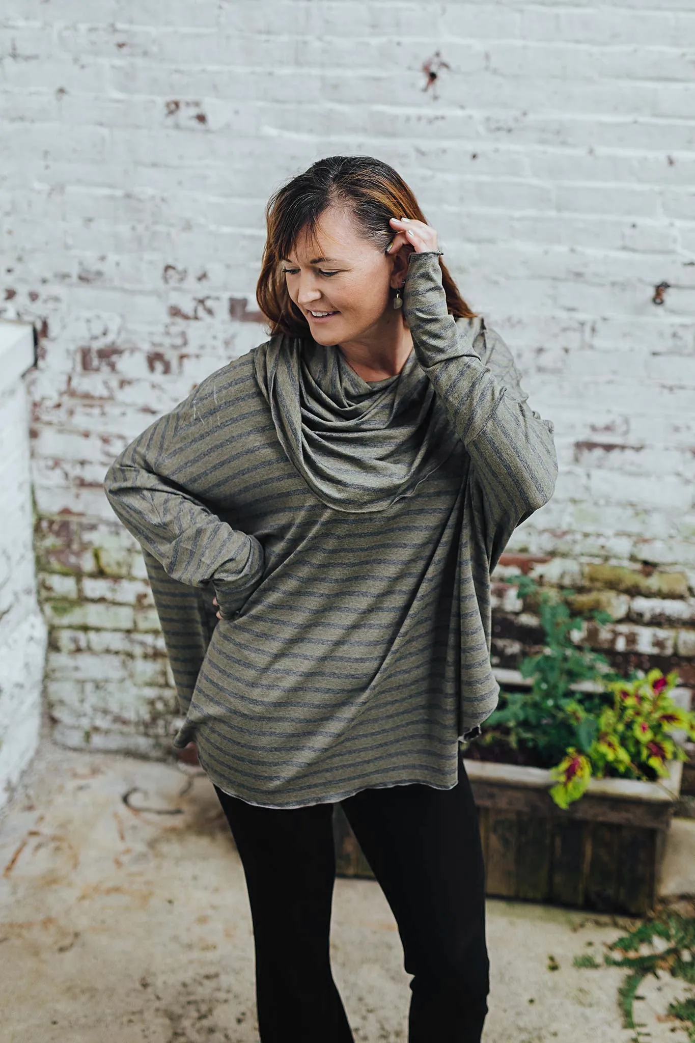 MOUNTAIN cowl neck tunic