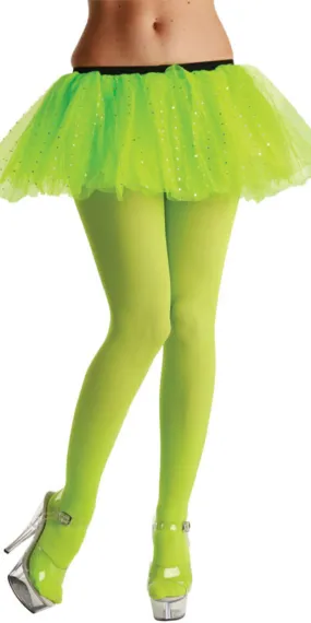 Neon Green Opaque Tights