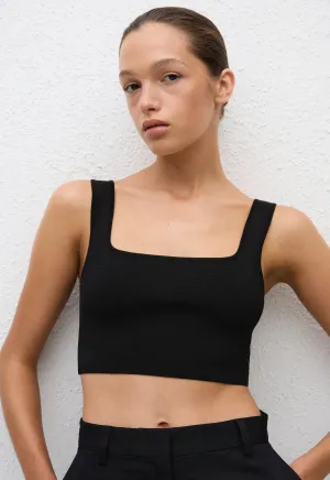 Nineties Crop Tank - Black